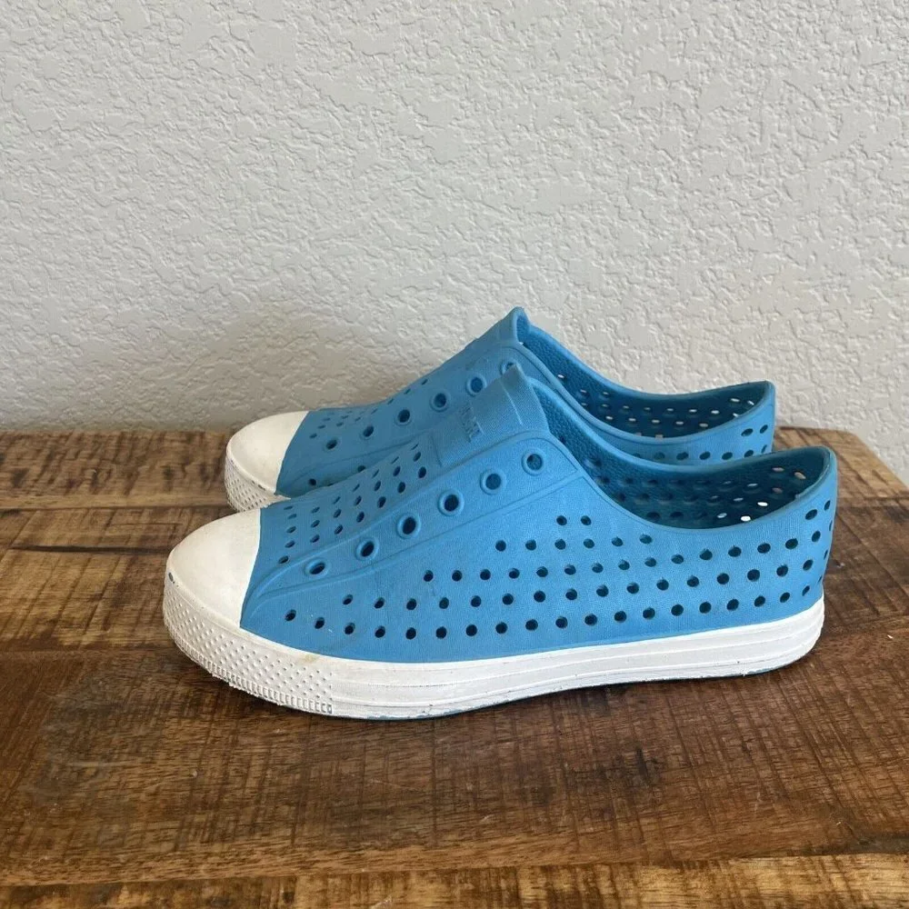 Saguaro Boy Blue Lightweight Quick Dry Slip On Beach Garden Water Shoes Sz 5 37